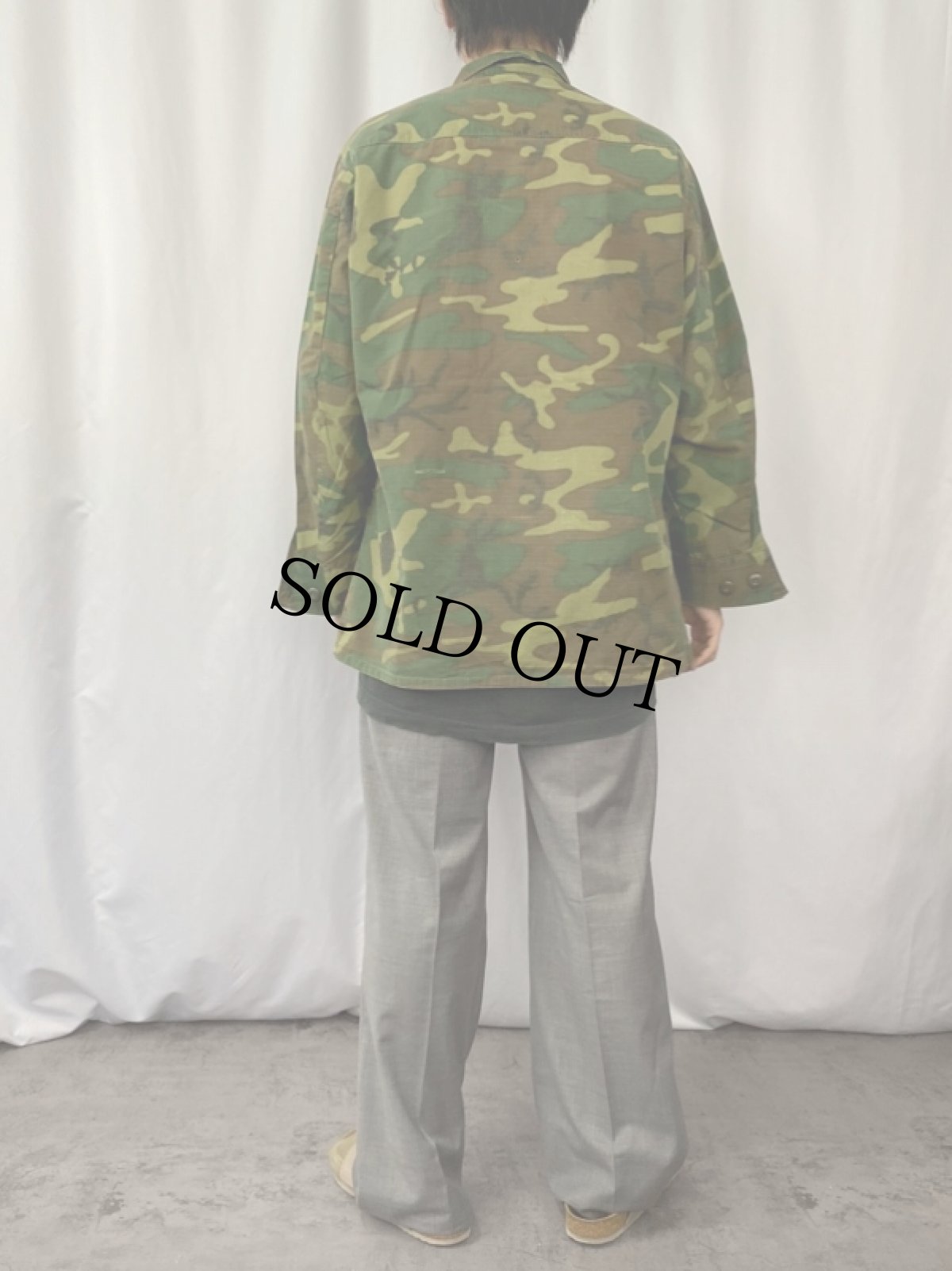 画像3: 60's U.S.ARMY ERDL迷彩 "ブラウンリーフ" ジャングルファティーグジャケット 4th MEDIUM-SHORT (3)