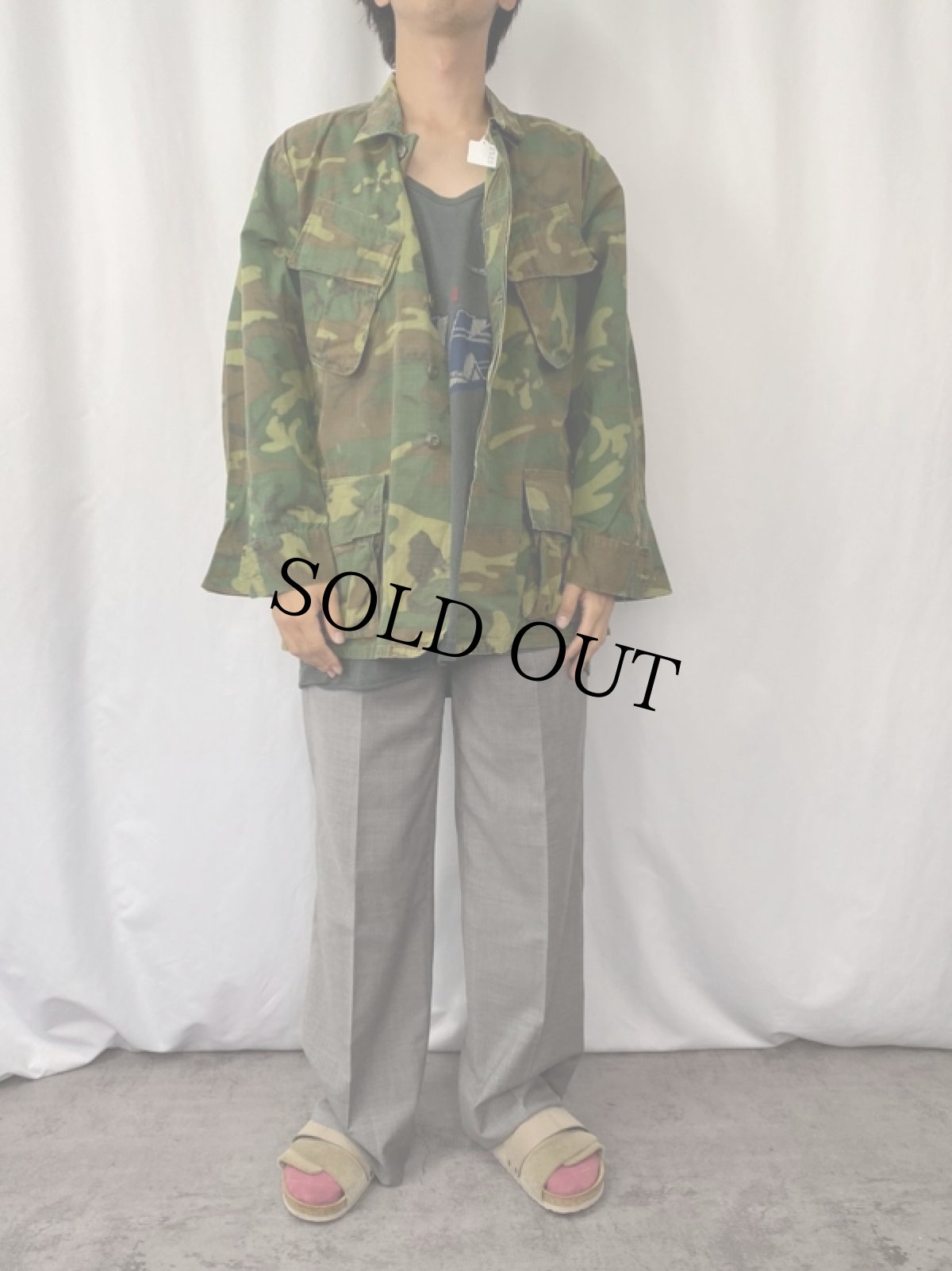 画像2: 60's U.S.ARMY ERDL迷彩 "ブラウンリーフ" ジャングルファティーグジャケット 4th MEDIUM-SHORT (2)