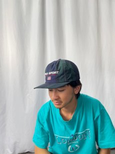 画像2: 90's POLO SPORT Ralph Lauren USA製 ブラックウォッチチェック柄 コットンキャップ S/M (2)