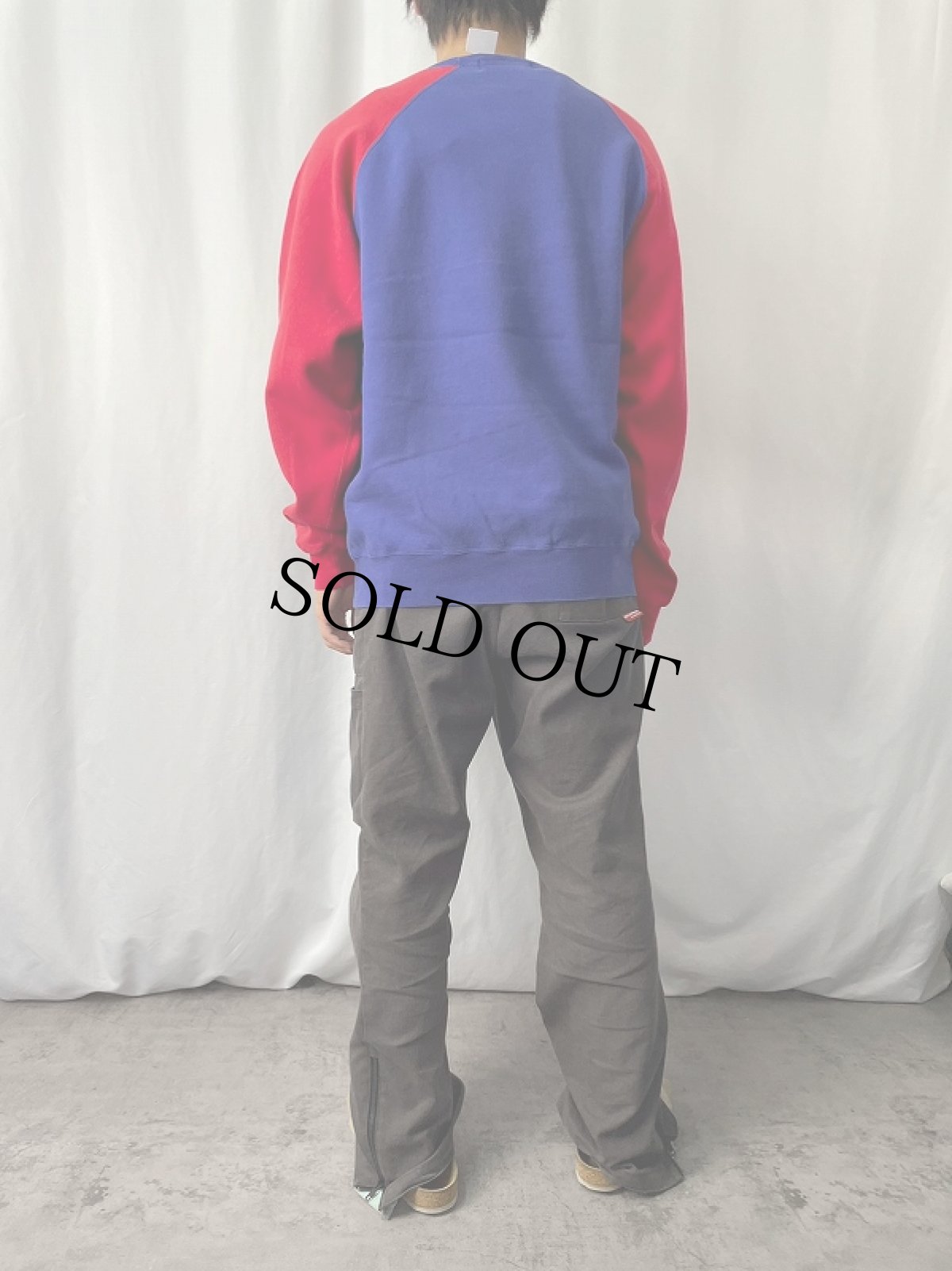 画像3: 90's POLO Ralph Lauren 切り替えデザイン ラグランスウェット S (3)