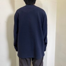 画像3: 90's NIKE 切り替えデザイン フリーススウェット NAVY M (3)