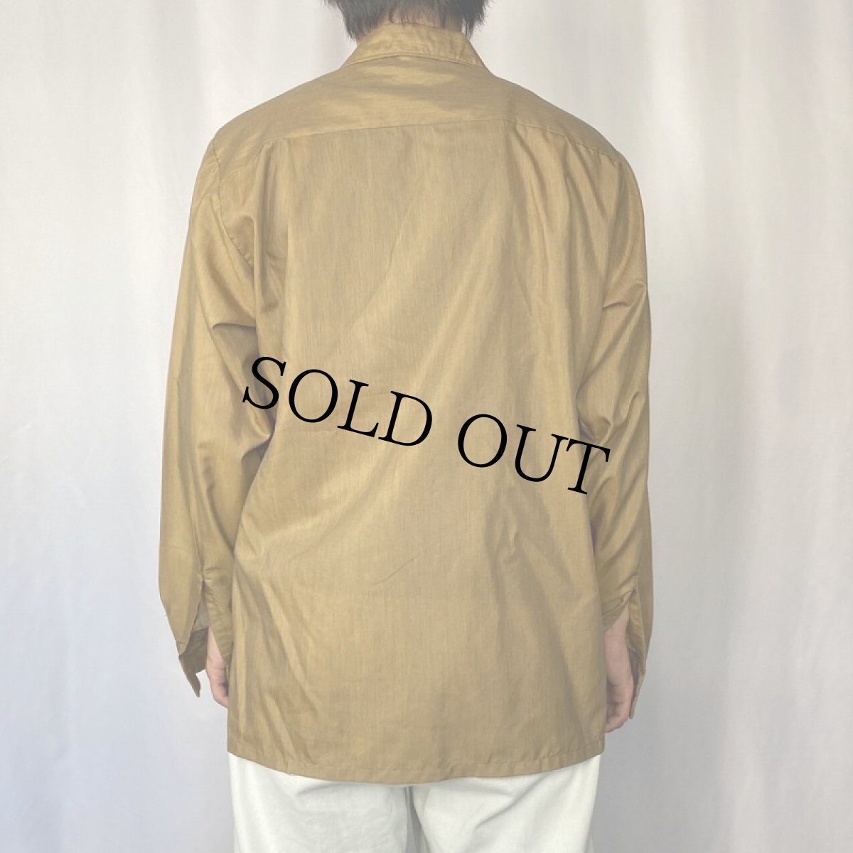 画像3: 60's PURITAN SPORTSWEAR USA製 ポリエステル×コットンシャツ M (3)