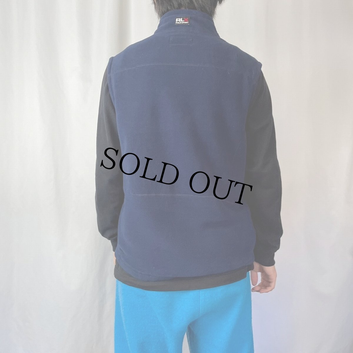 画像3: RLX POLO SPORT Ralph Lauren USA製 "POLARTEC" フリースベスト NAVY L (3)