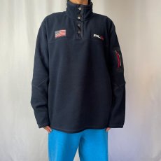 画像2: RLX POLO SPORT Ralph Lauren 星条旗 ハーフジップフリースジャケット NAVY XXL (2)