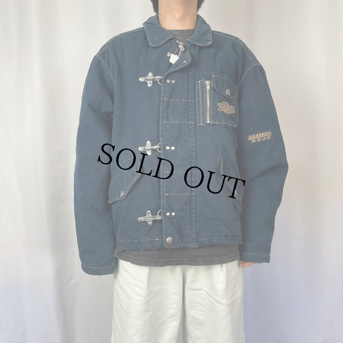 画像2: GERMANI ITALY製 ファイヤーマンジャケット NAVY L (2)