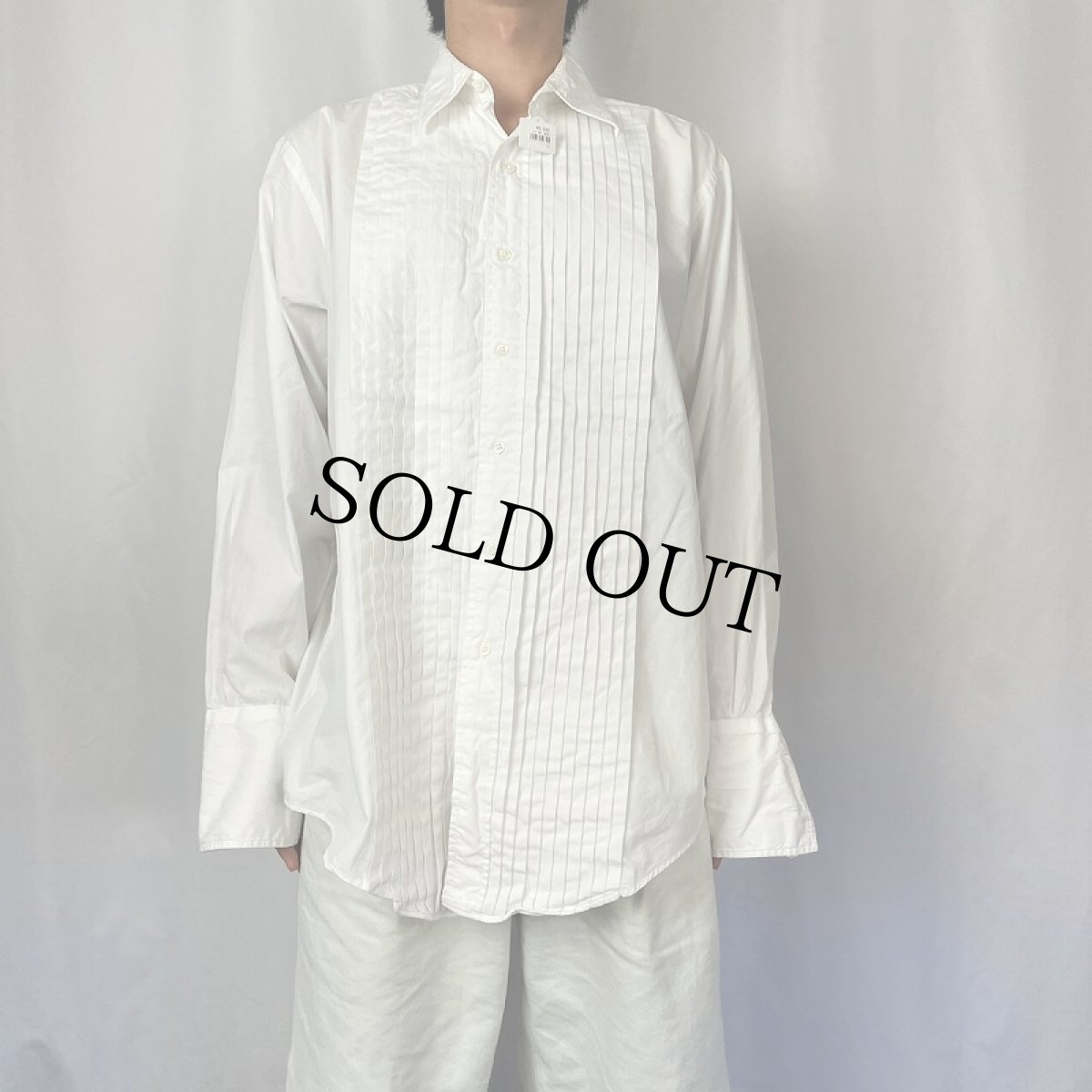 画像2: 90's BROOKS BROTHERS USA製 プリーツドレスシャツ SIZE16 1/2-3 (2)