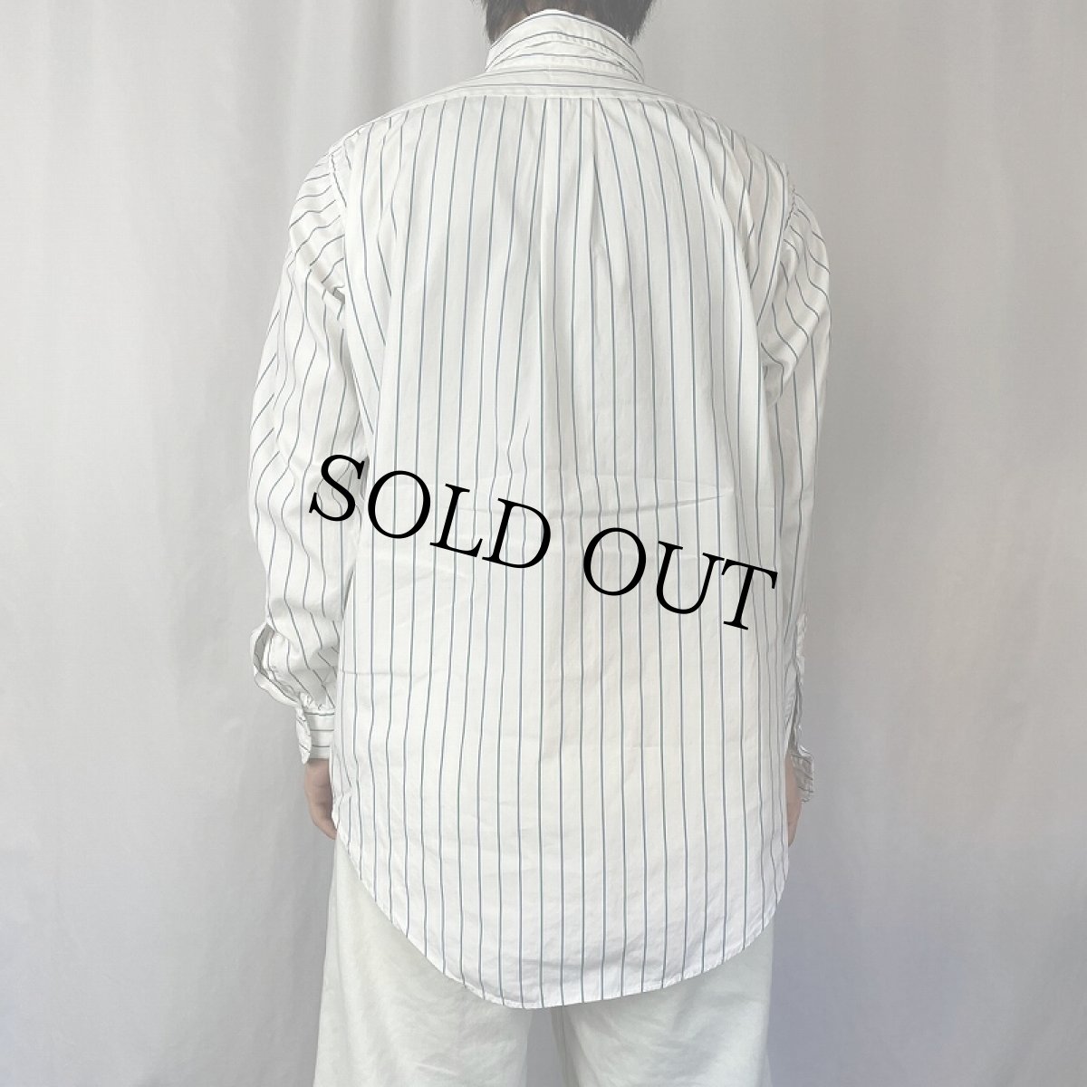 画像3: 90's BROOKS BROTHERS USA製 ストライプ柄 コットンボタンダウンシャツ SIZE16-4 (3)