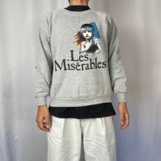 画像2: 90's Les Miserables USA製 歴史小説プリント ラグランスウェット L (2)