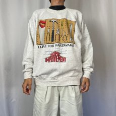 画像2: 90's HOME IMPROVEMENT USA製 テレビホームコメディプリント ラグランスウェット XL (2)