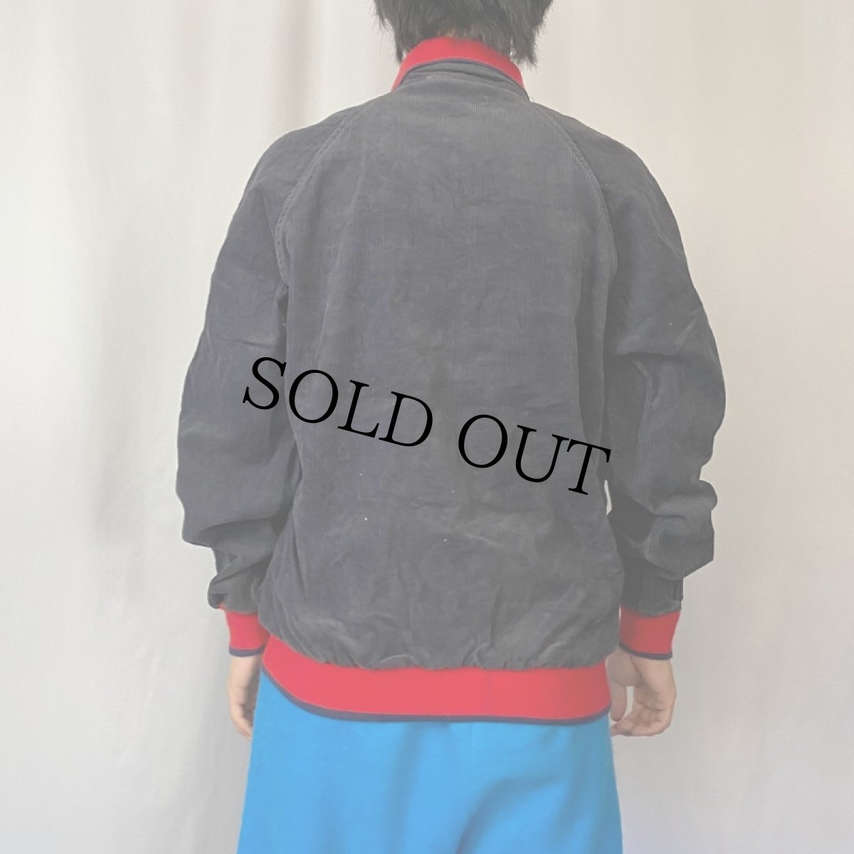 画像3: 80〜90's PUMA 切り替えデザイン コーデユロイジップジャケット NAVY L (3)