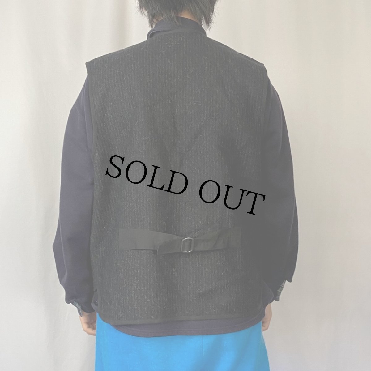 画像3: 2000's Woolrich ウールベスト BLACK L (3)