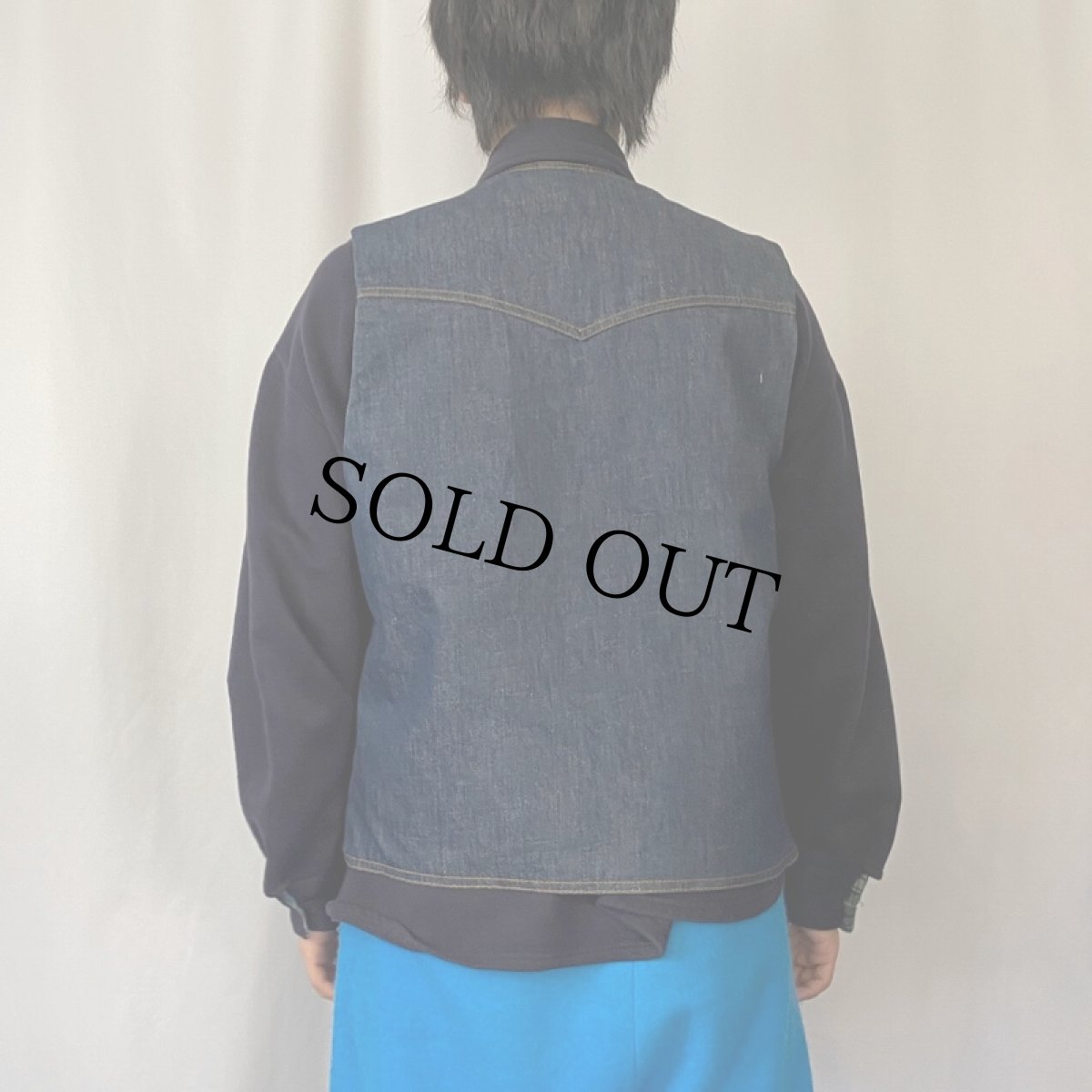 画像3: 70〜80's Levi's Panatela デニムウエスタンベスト (3)