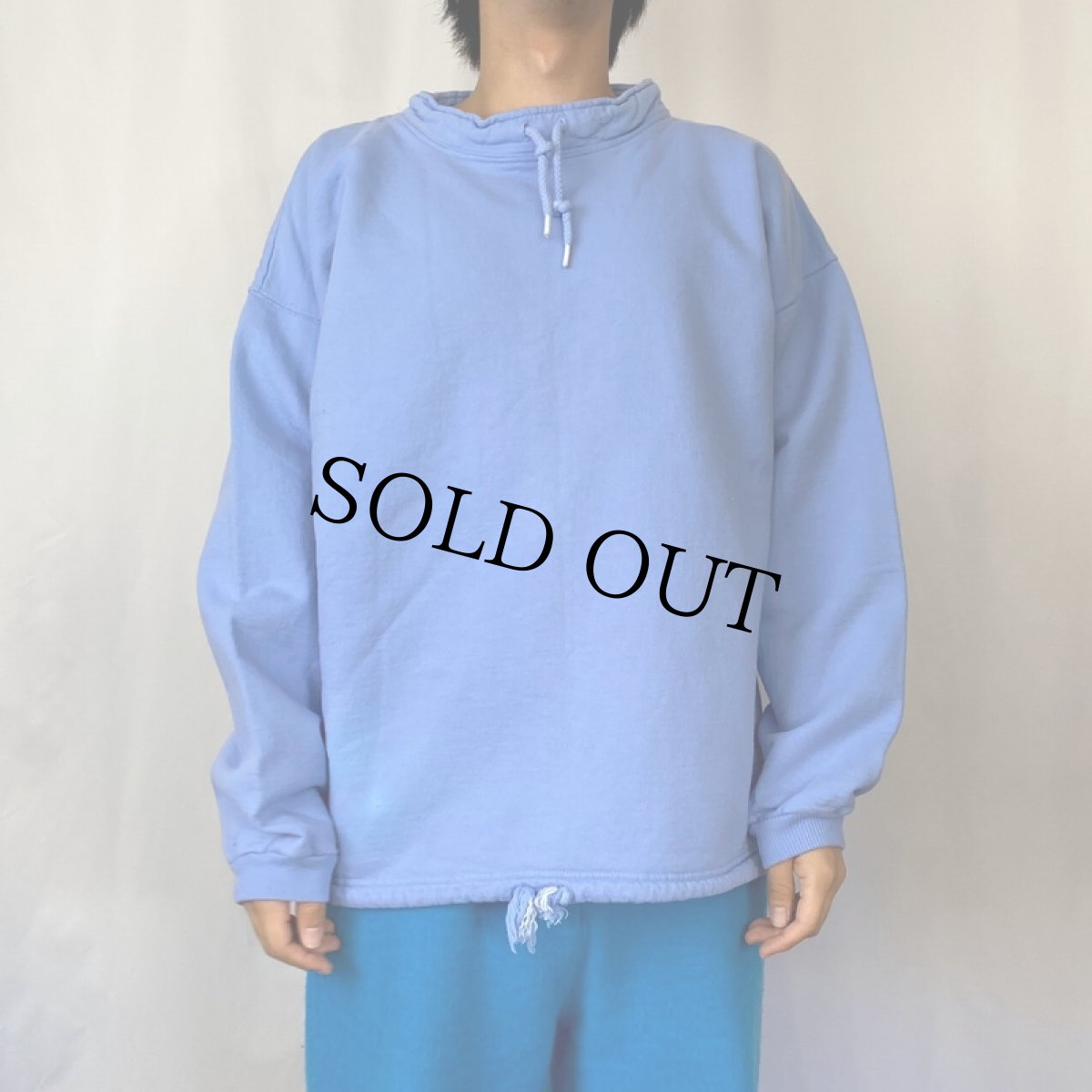 画像2: bumwraps USA製 後染め 無地プルオーバースウェット L (2)