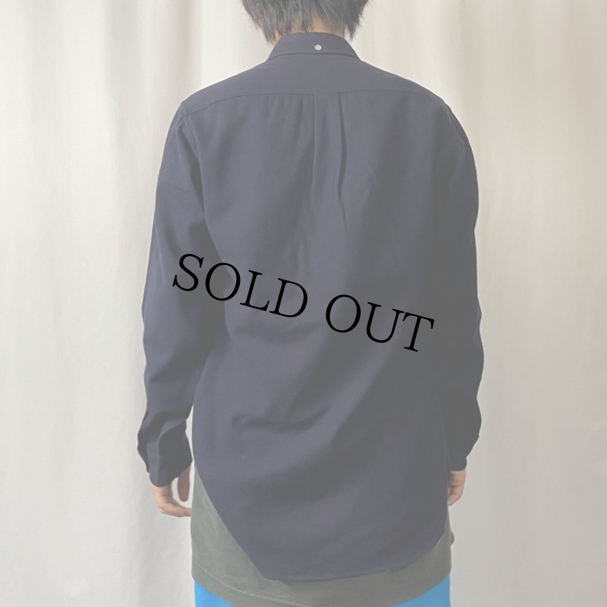 画像3: 50's PENDLETON ボタンダウンウールシャツ NAVY S (3)