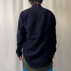 画像3: 50's PENDLETON ボタンダウンウールシャツ NAVY S (3)