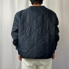 画像3: 中綿入り キルティングライナージャケット NAVY XXL (3)