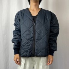 画像2: 中綿入り キルティングライナージャケット NAVY XXL (2)