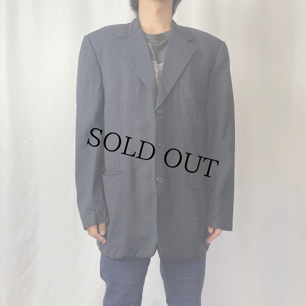 画像2: 80〜90's Burberrys' テーラードジャケット NAVY SIZE54 (2)
