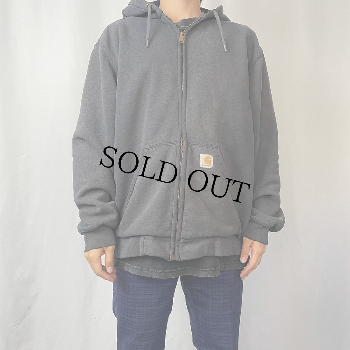 画像2: Carhartt コットン×ポリエステル ジップパーカー L (2)