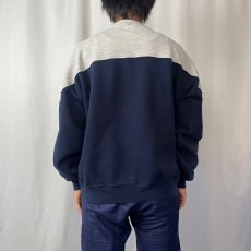 画像3: 90's〜 RUSSELL ATHLETIC USA製 切り替えデザインスウェット NAVY XL (3)