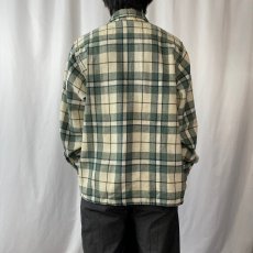 画像3: 50〜60's Woolrich チェック柄 ウール×ナイロン オープンカラーシャツ L (3)