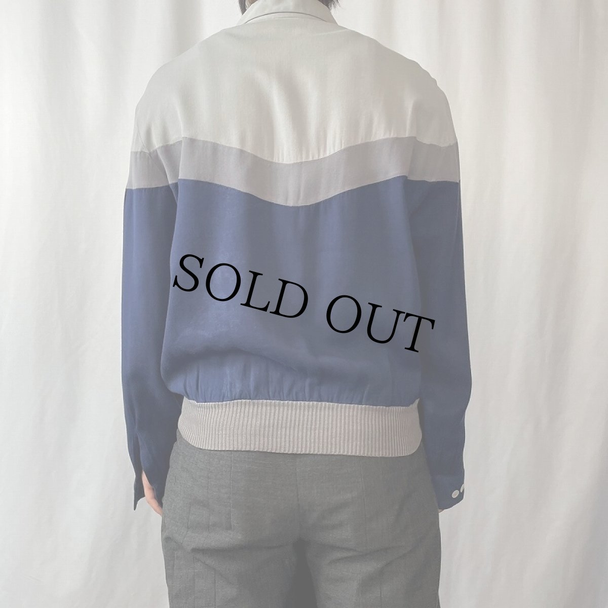 画像3: 50's McGREGOR USA製 レーヨンギャバジンプルオーバーシャツ M (3)