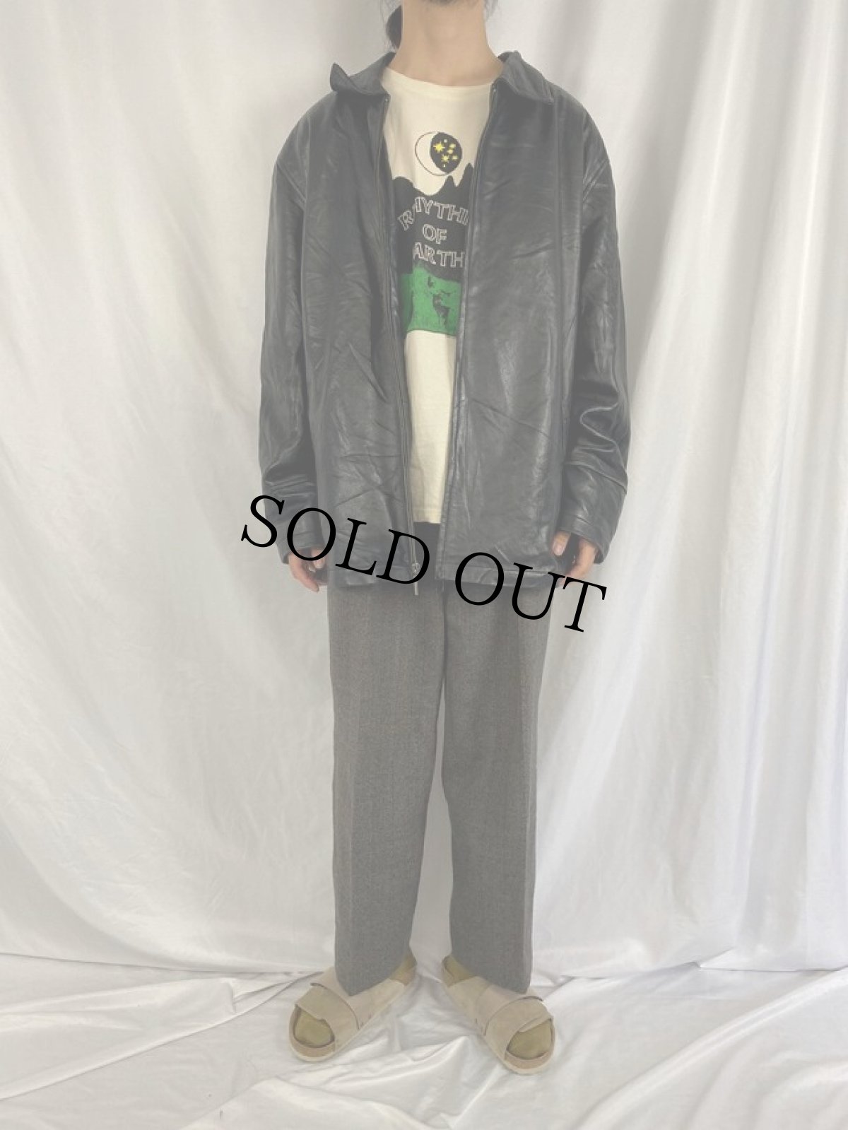 画像2: COLLEZIONE レザージャケット 3XL (2)