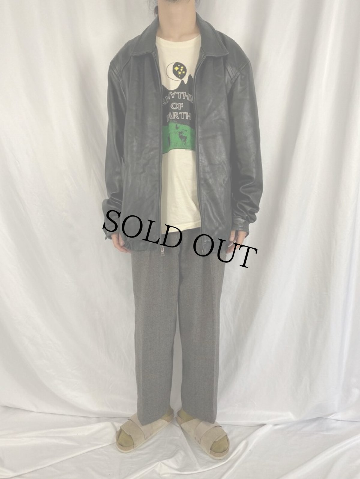 画像2: COLLEZIONE レザージャケット XL (2)