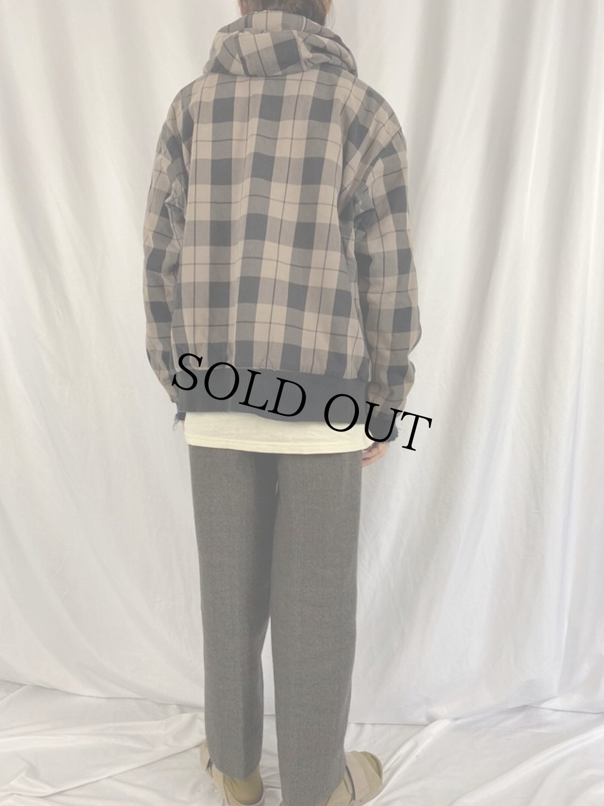 画像4: Carhartt チェック柄 アクティブパーカー XL (4)