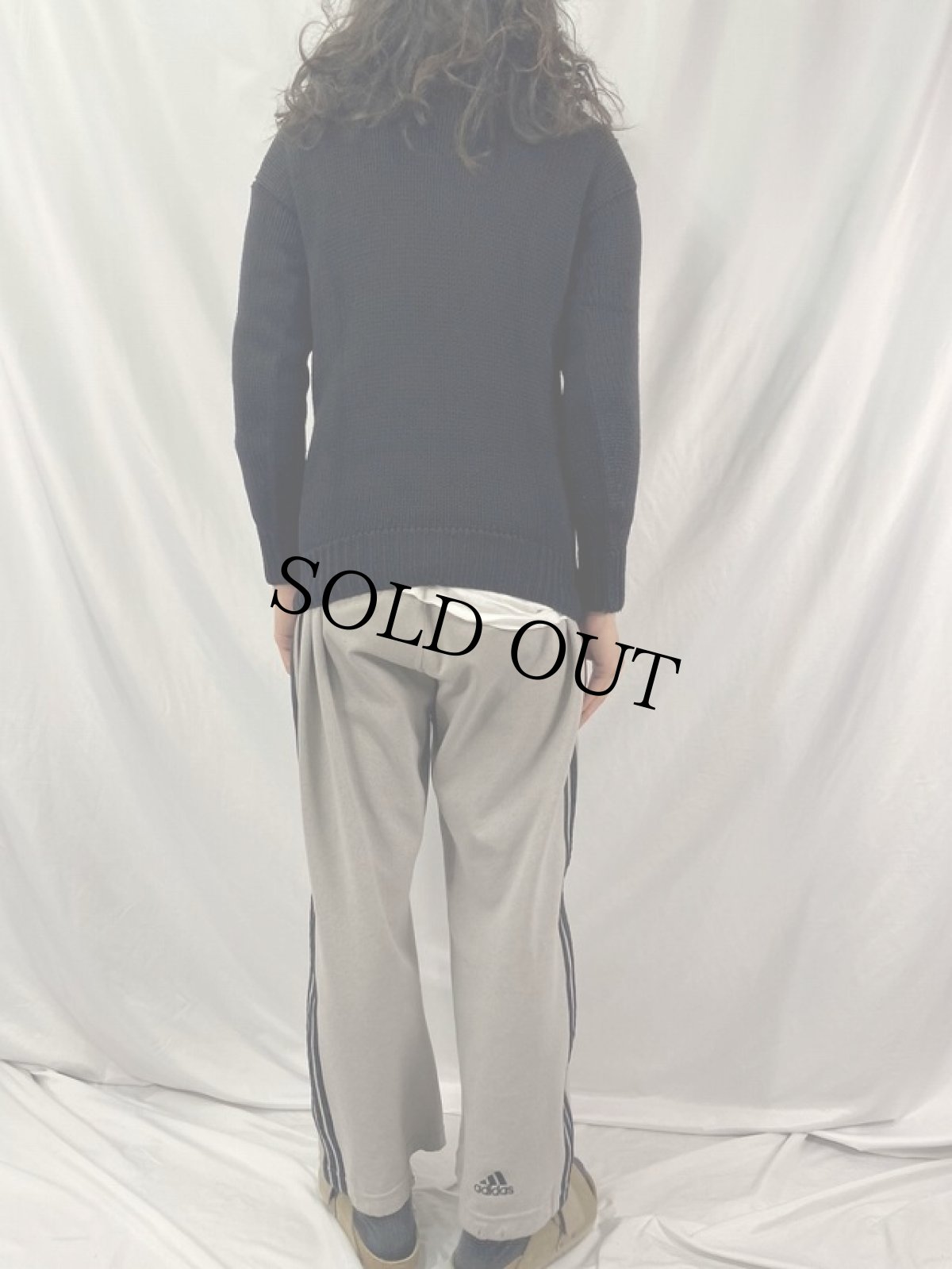 画像4: 40〜50's タートルネック ウールニットセーター (4)