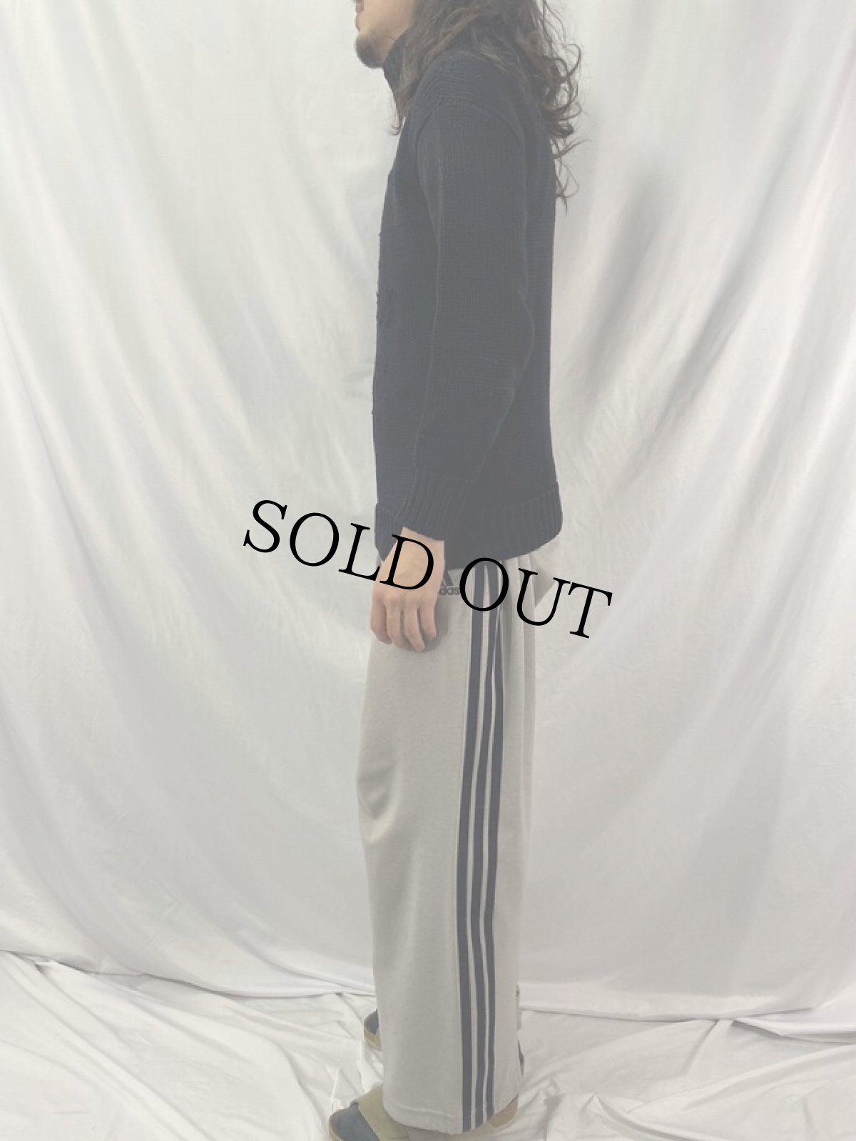 画像3: 40〜50's タートルネック ウールニットセーター (3)