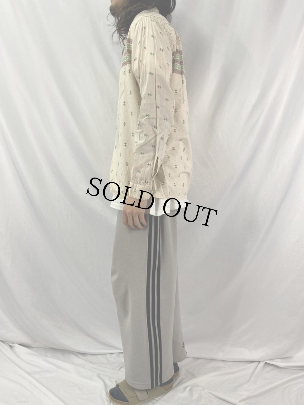 画像3: 60's Marlboro 総柄 コットンローン オープンカラーシャツ M (3)