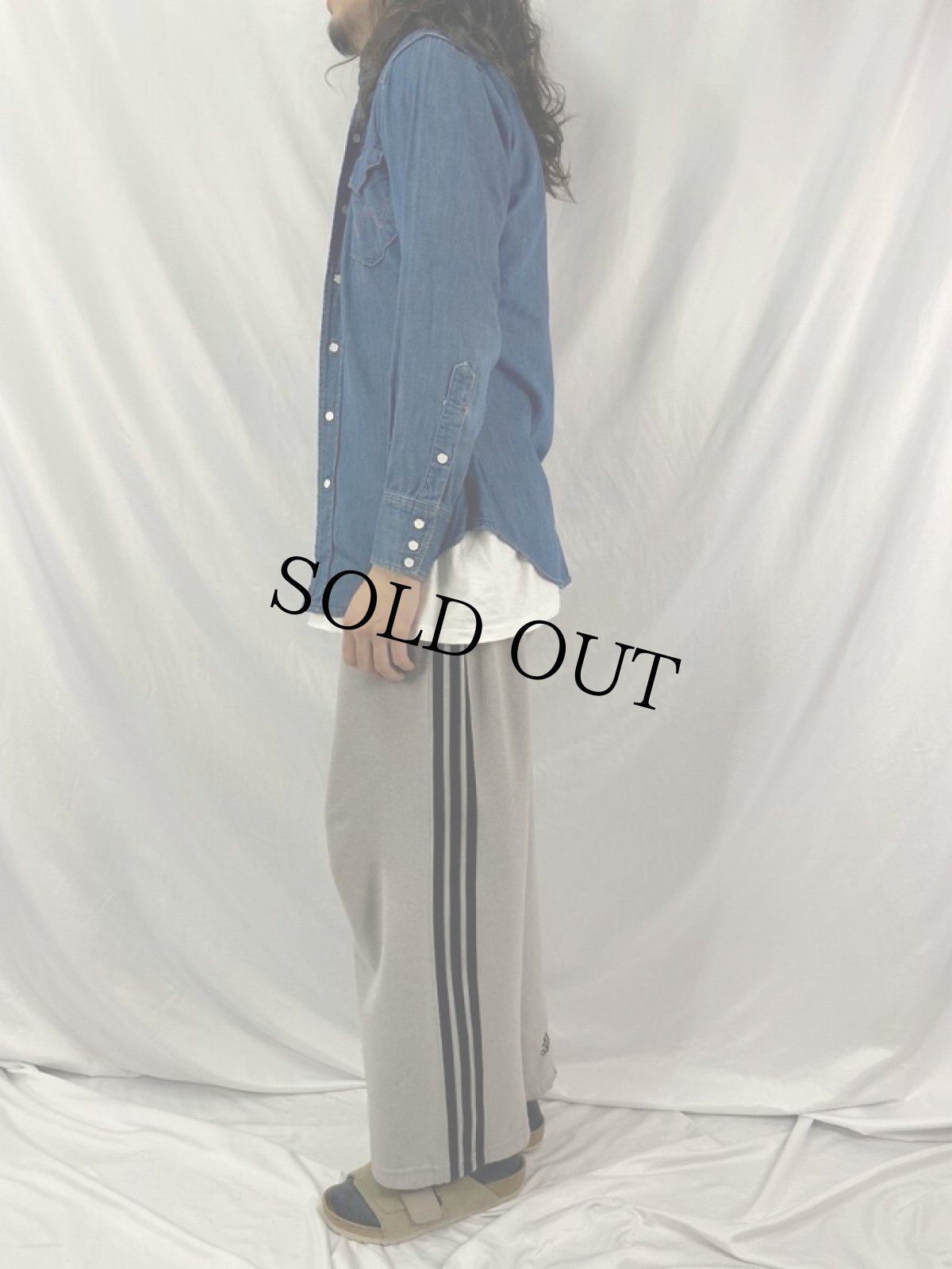 画像3: 60's Wrangler 27MW USA製 デニムウエスタンシャツ 14 1/2 (3)