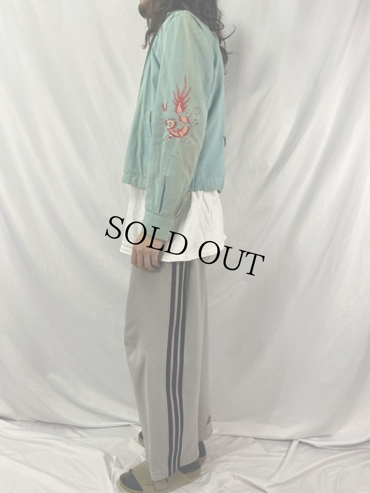 画像4: 60's "VUNGTAU VIETNAM 65-66" 虎×龍 刺繍 ベトジャン BLUE (4)