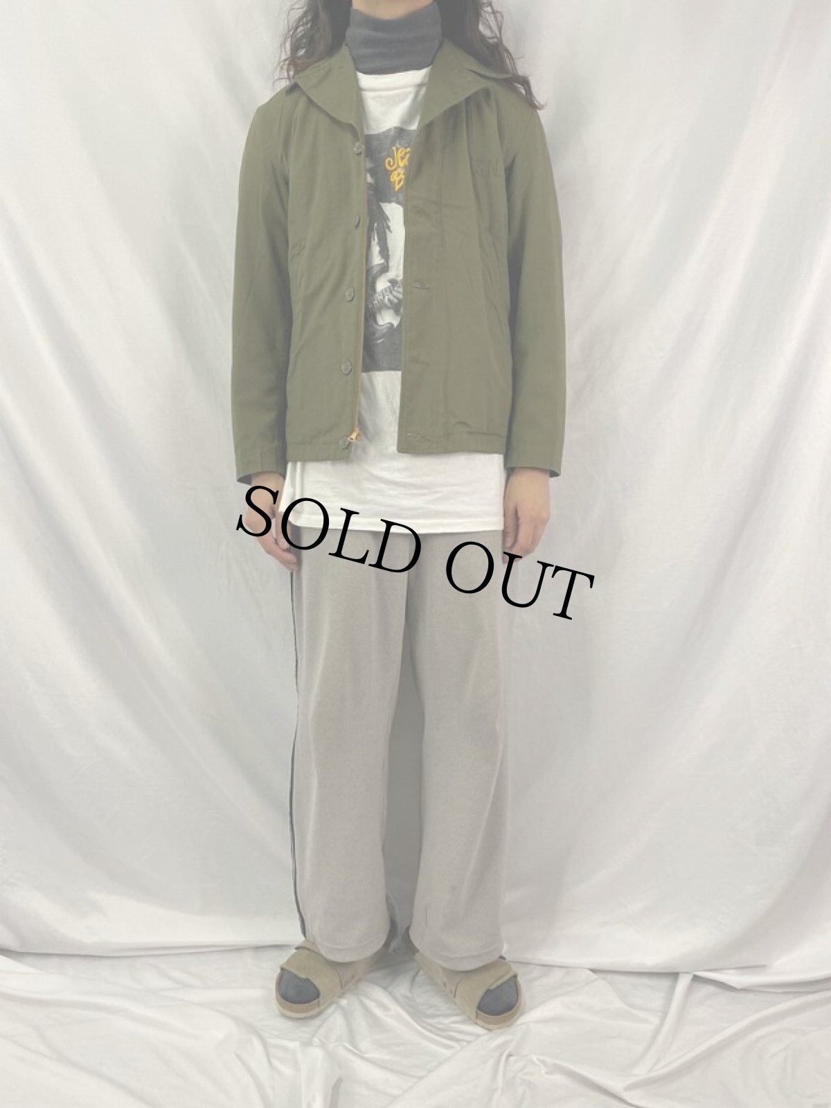 画像2: 40's U.S.NAVY N-4 Jacket Dead Stock Size34 (2)