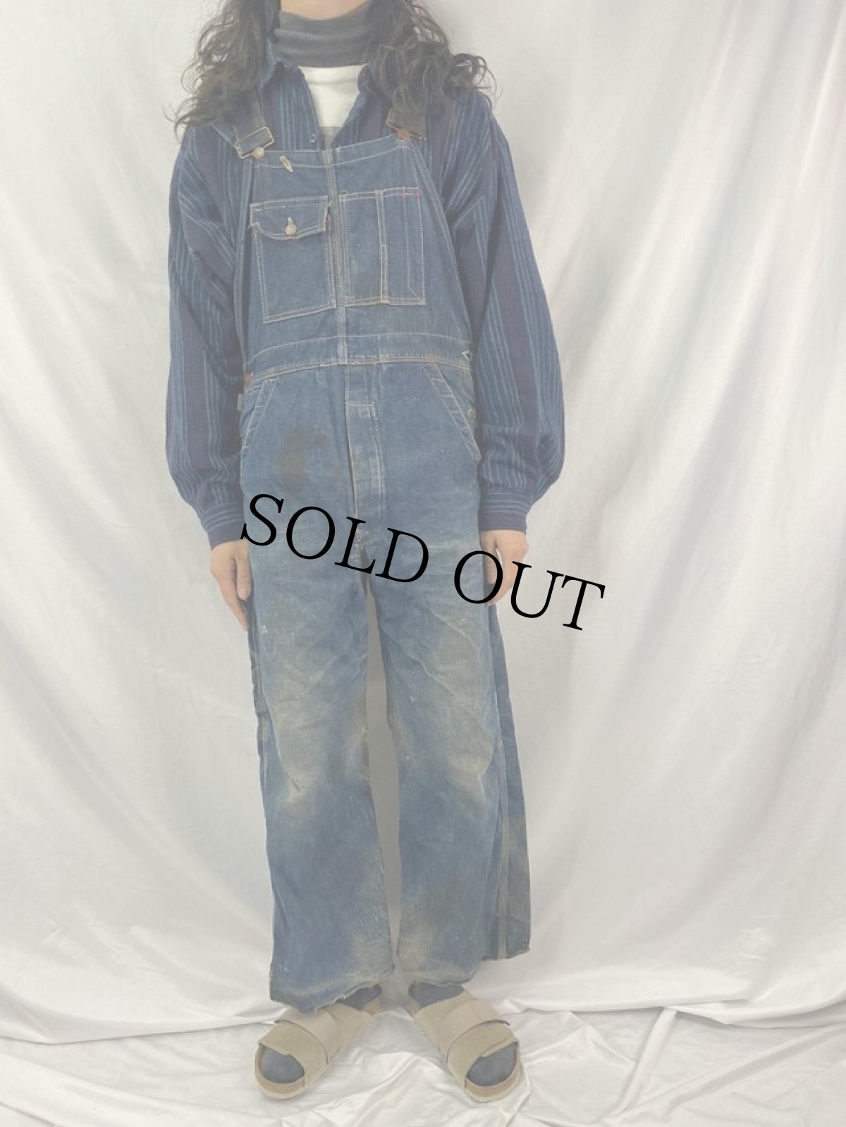 画像2: 40's POWR HOUSE デニムオーバーオール (2)