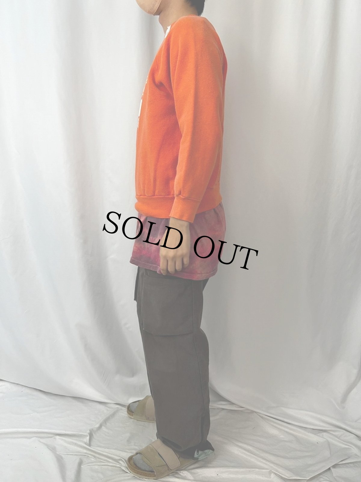 画像3: 60’s “Carrington Cougars” プリントラグランスウェット (3)