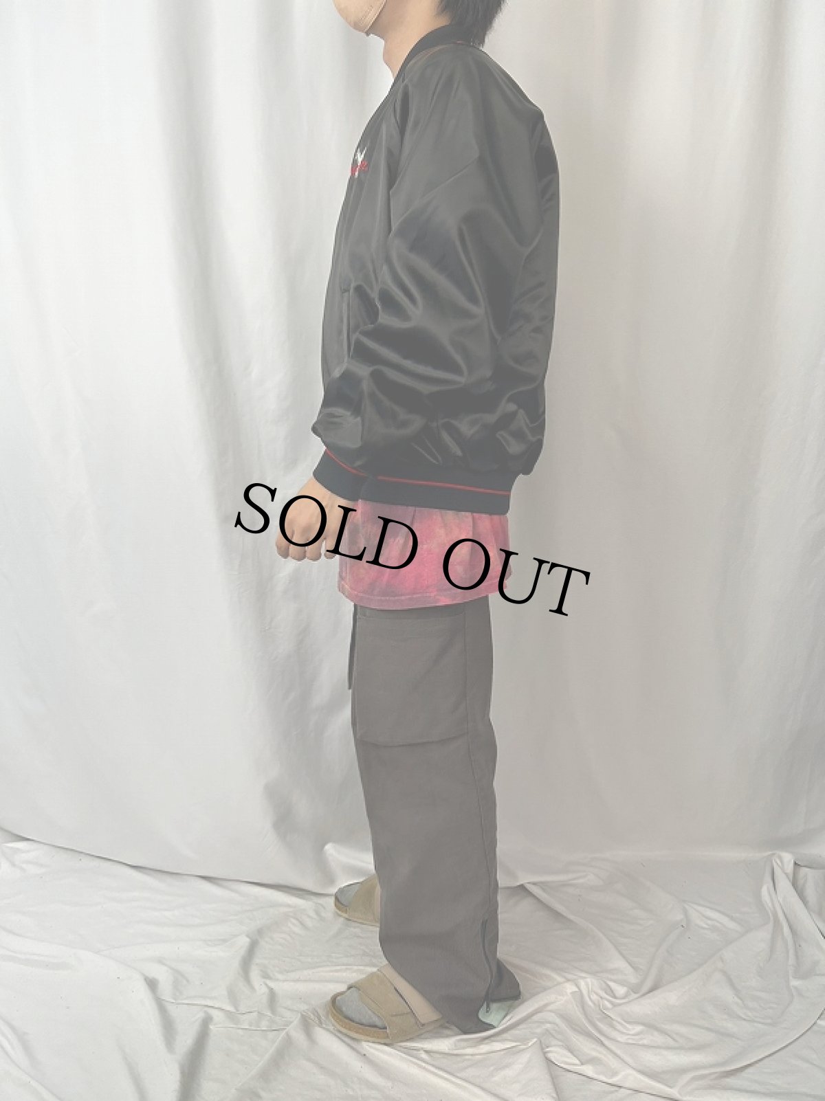 画像4: 80's Snap-on USA製 工具メーカー刺繍 ナイロンジャケット BLACK XL (4)