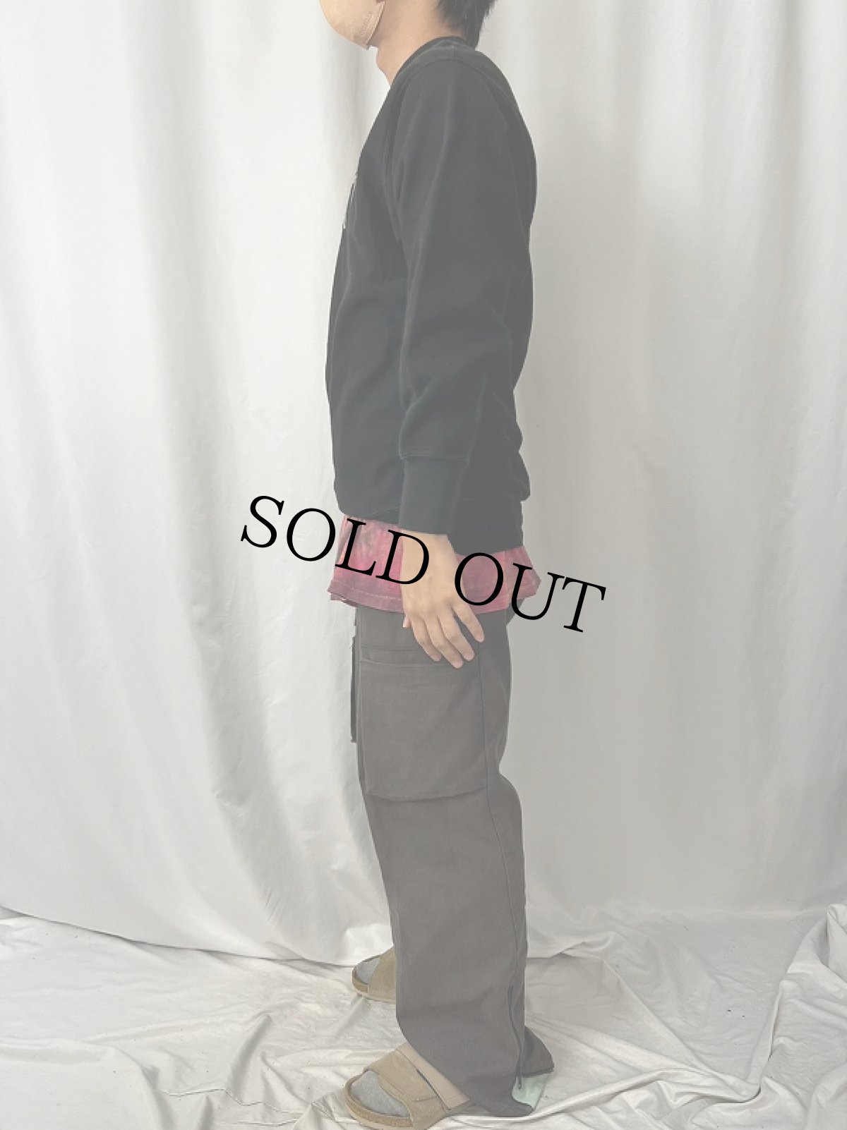 画像3: 90〜2000's STEVE AND BARRY'S "got beer?" パロディ刺繍スウェット BLACK XS (3)