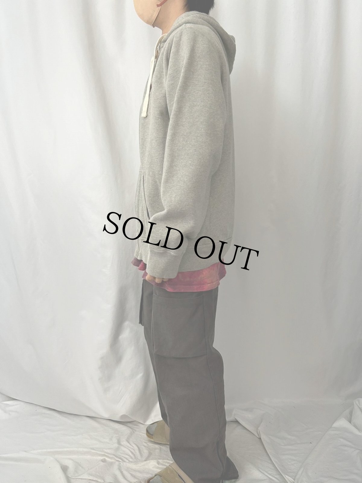 画像3: POLO Ralph Lauren REVERSE TYPE ロゴ刺繍 スウェットジップパーカー XL (3)