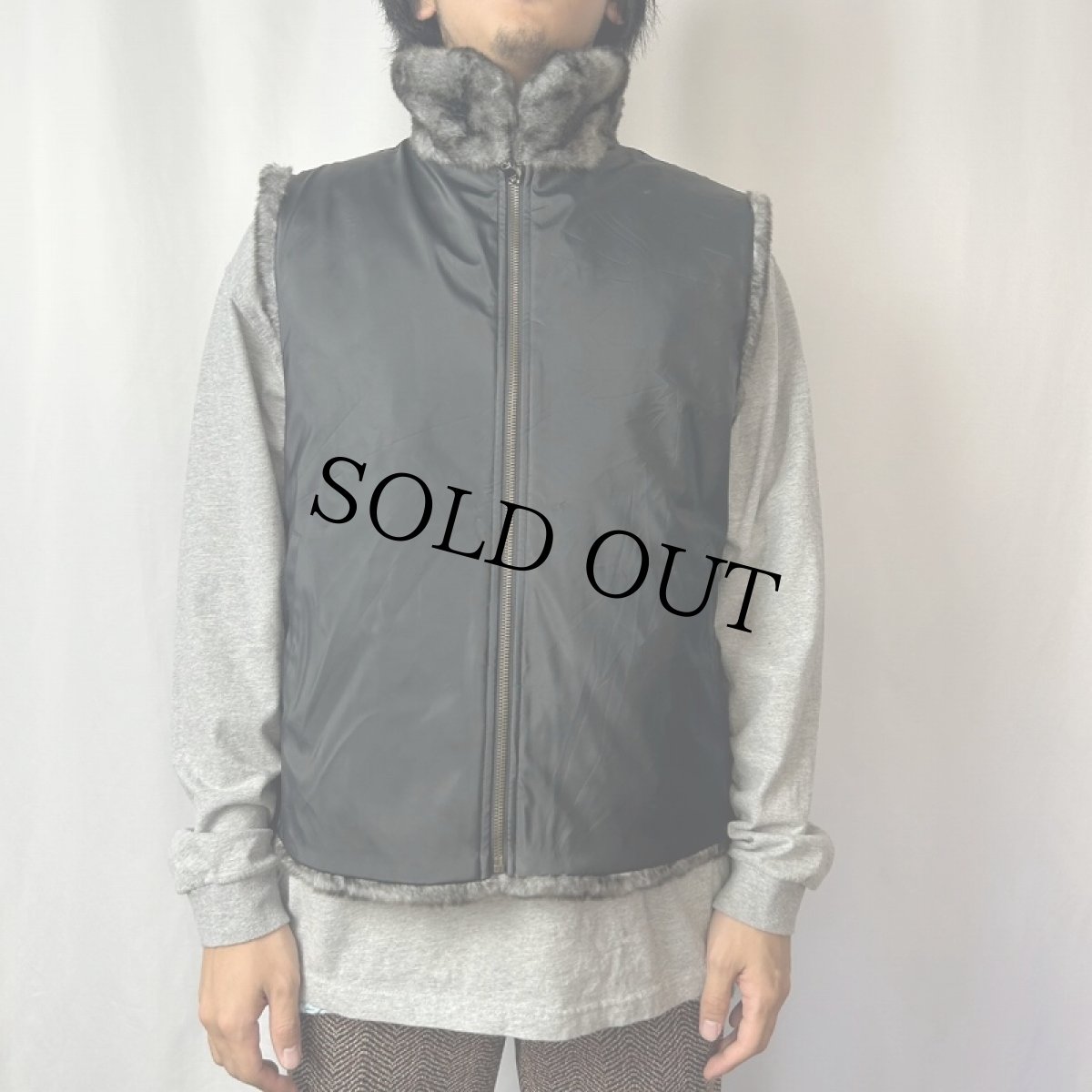 画像5: BLASSPORT リバーシブル フェイクファーベスト L (5)