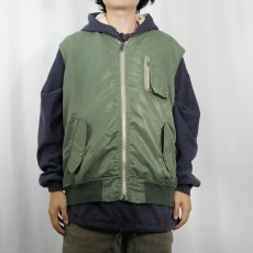画像2: 80's C&A "MA-1 TYPE" フライトベスト SIZE50 (2)