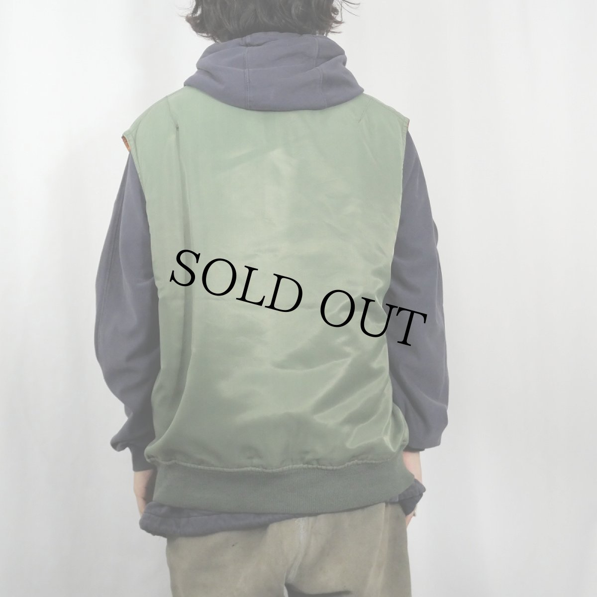 画像3: 80's C&A "MA-1 TYPE" フライトベスト SIZE50 (3)