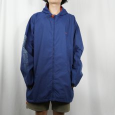 画像2: NIKE 袖プリント ナイロンジップパーカー NAVY XXL (2)