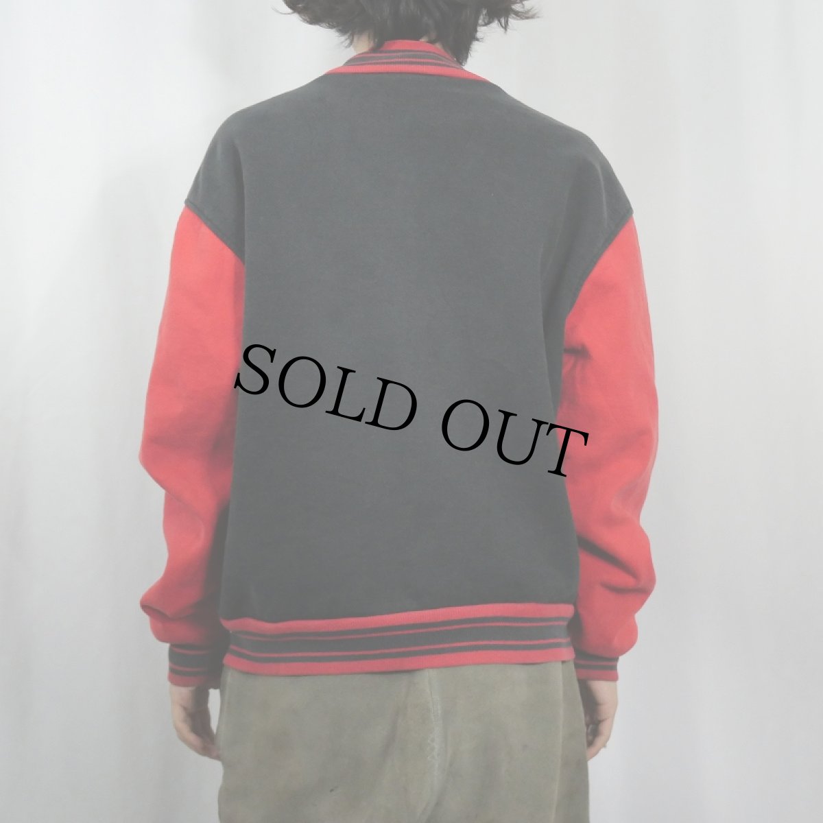 画像3: 90〜2000's FRUIT OF THE LOOM 2トーン スウェットスタジャン L (3)