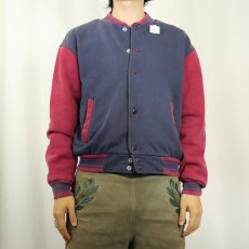 画像2: 90〜2000's FRUIT OF THE LOOM 2トーン スウェットスタジャン M (2)