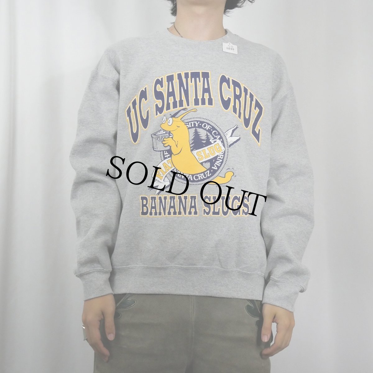 画像2: UC SANTA CRUZ "BANANA SLUGS" プリントスウェット M (2)
