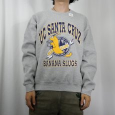 画像2: UC SANTA CRUZ "BANANA SLUGS" プリントスウェット M (2)
