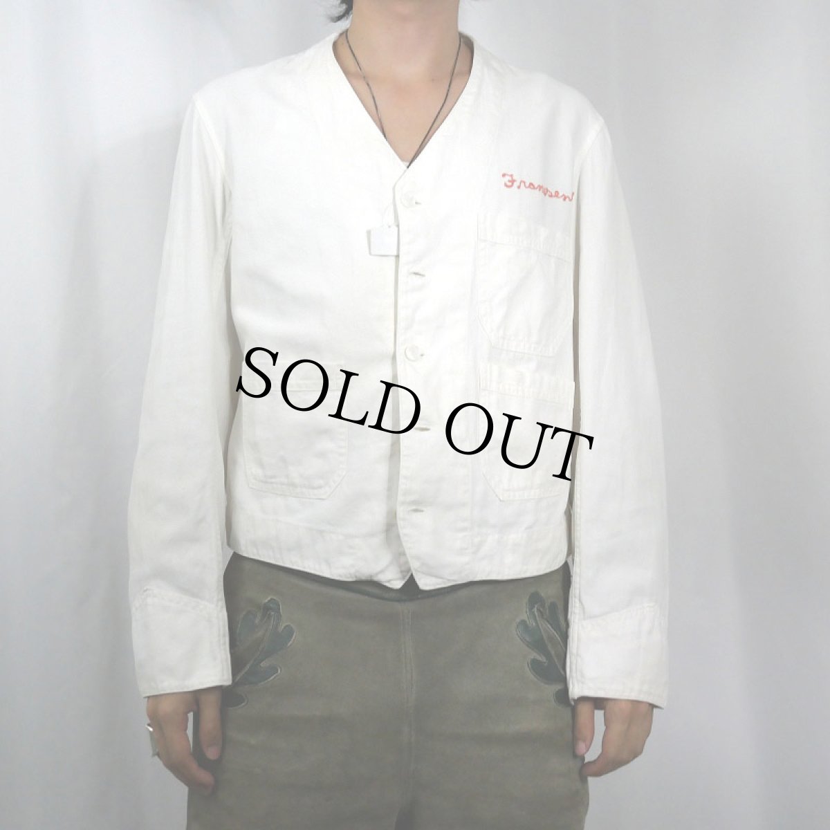 画像3: 40's〜 コットン ショートワークジャケット (3)