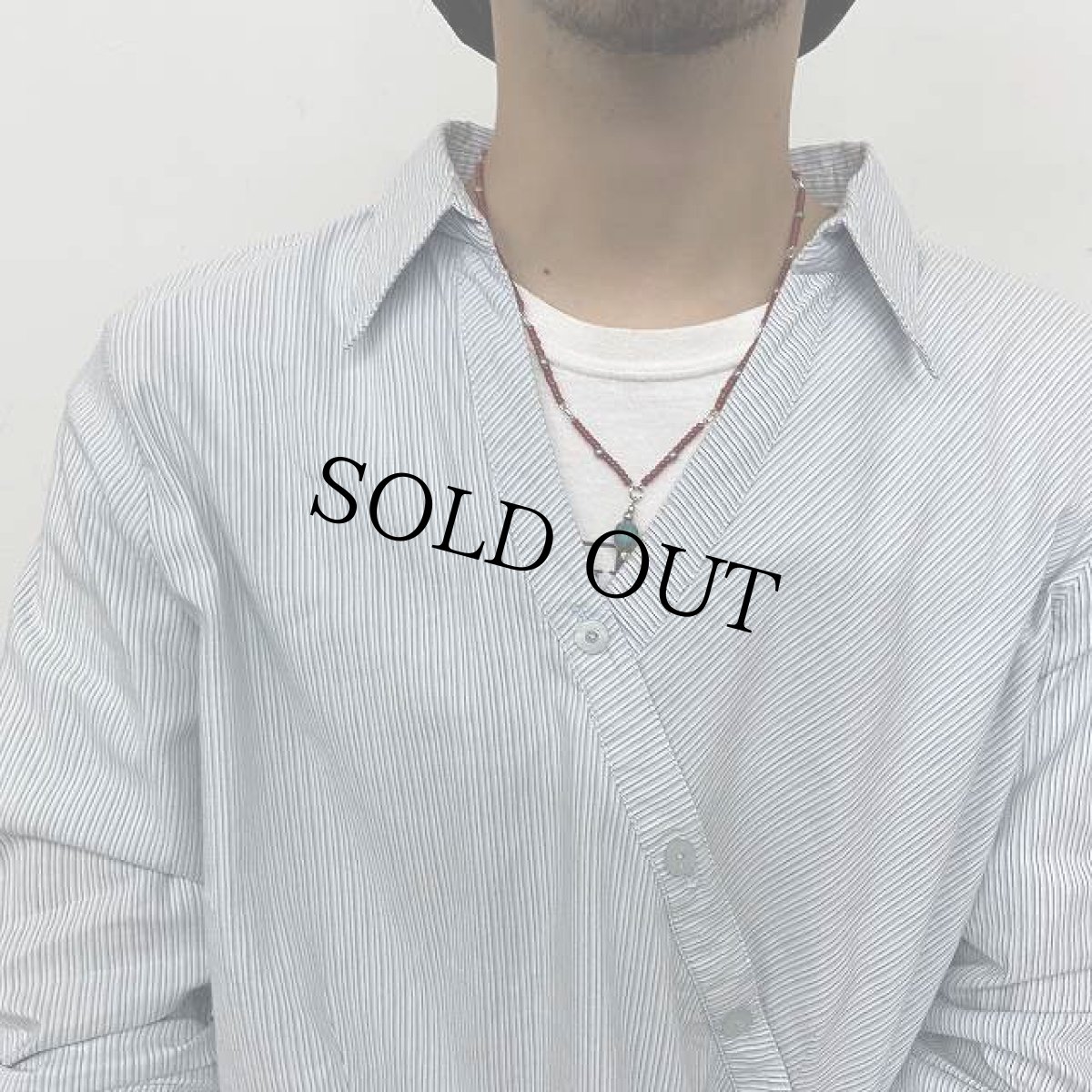 画像3: RORAN "White Hearts×Antique Turquoise" ネックレス (3)